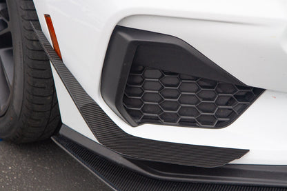 Ford Mustang GT S650 Carbon Fiber Front Bumper Canards 2024 - Current (does not fit Dark Horse bumper)
