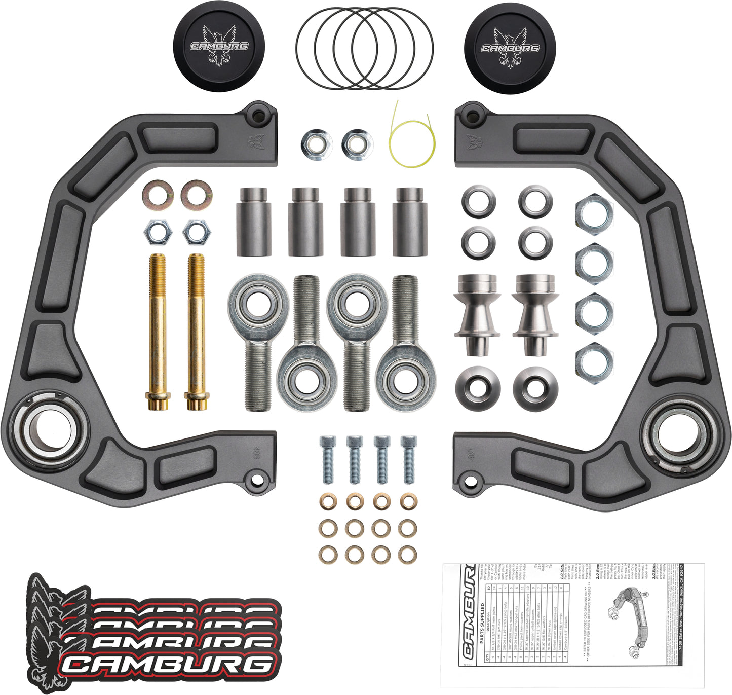 Camburg Engineering 2021-2025 Ford Bronco Excludes Raptor Gray KINETIK Series Control Arm Kit