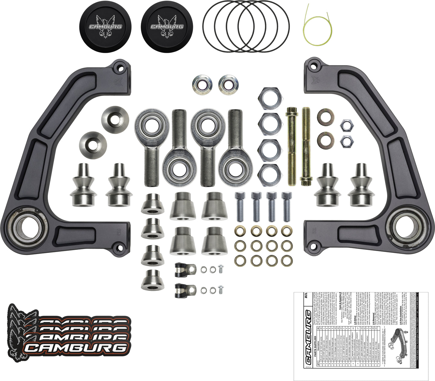 Camburg Engineering 2WD/4WD 2019-2023 Ford Ranger Gray KINETIK Series Control Arm Kit